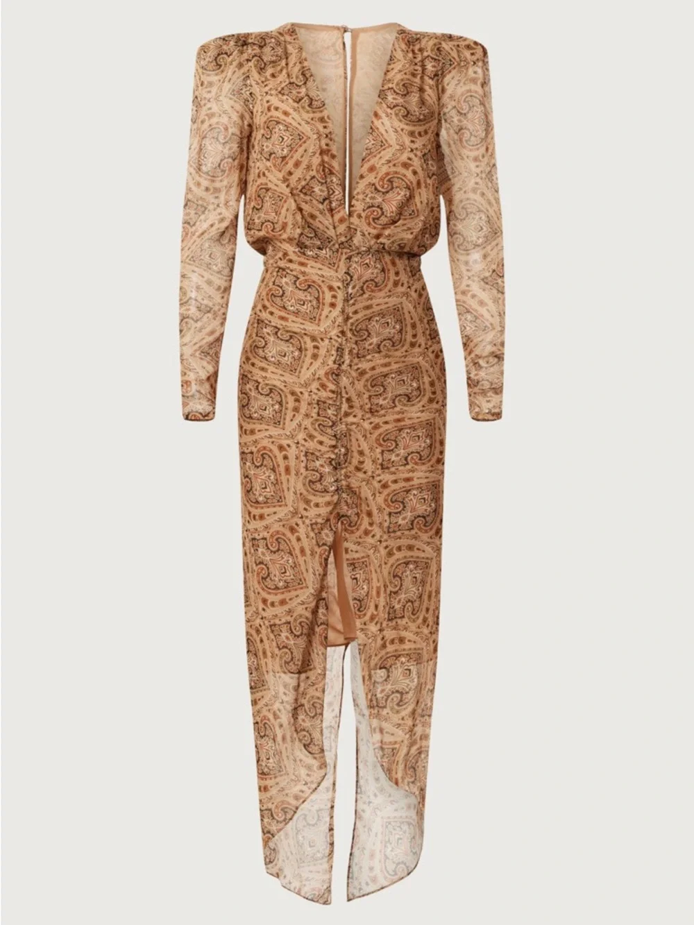 NWT RONNY KOBO 100% Silk Astrid Paisley Midi Dress Sz XS - Picture 2 of 9